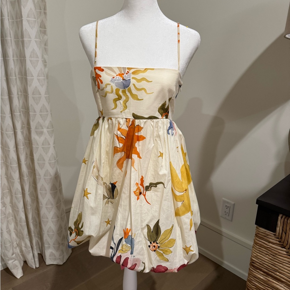 Zara Cream Floral Mini Dress